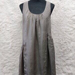 Kathrine Barclay Women's Silk Gray Sleeveless Dress S